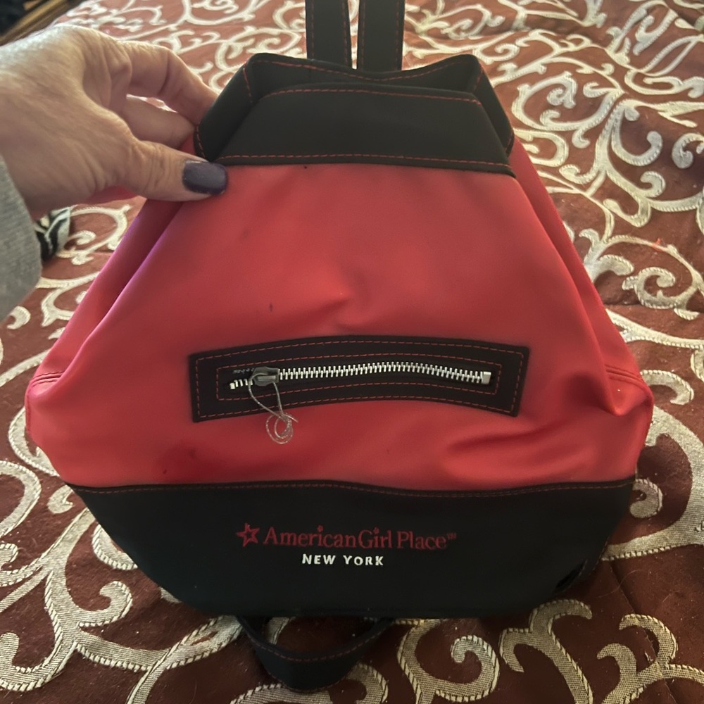 American Girl Vibrant Red and Black Backpack